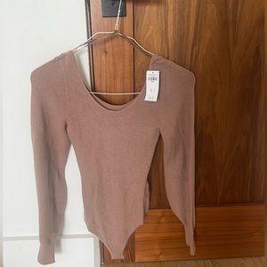 Abercrombie & Fitch Small tan, knit bodysuit